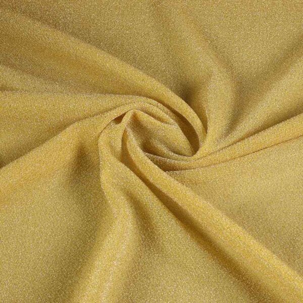 Tricot fabric lurex ochre yellow