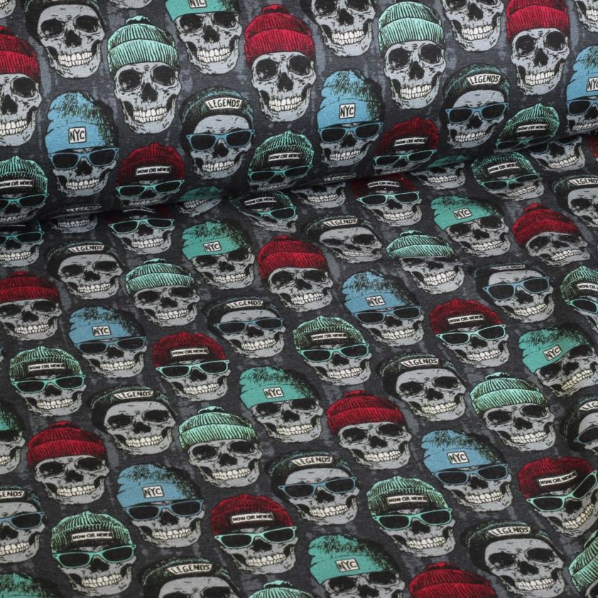Jogging Alpine Fleece Digital Skull Grey