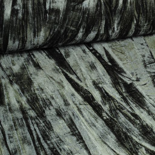 Gloss stretch velvet /velour pleated Dark green