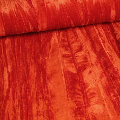 Gloss stretch velvet /velour pleated Orange