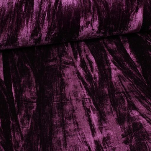 Gloss stretch velvet /velour pleated Purple