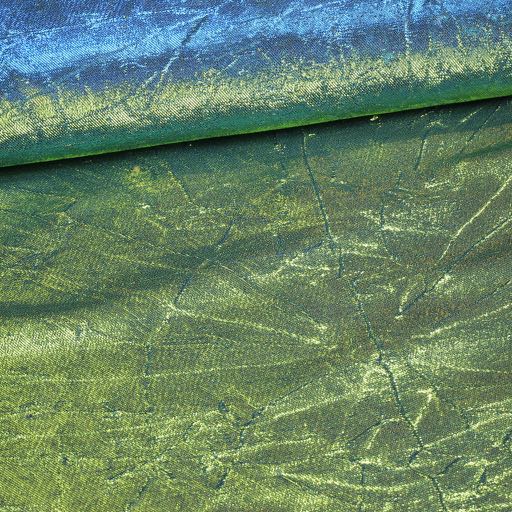 Lurex fabric crinkled blue/green
