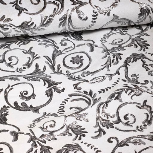 Baroque Jacquard white/silver