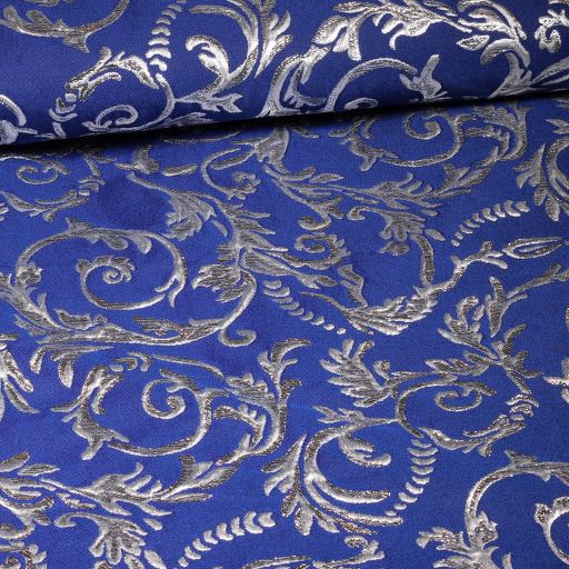 Baroque Jacquard cobalt/silver