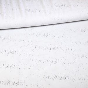 Mesh fabric glitter dot White