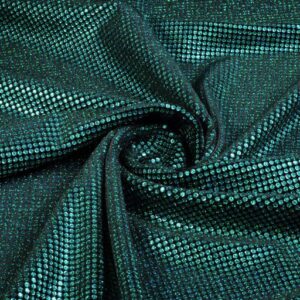Velvet fabric stretch hologram sequins green