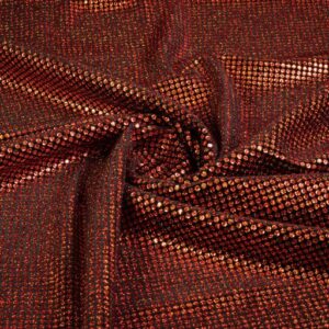 Velvet fabric stretch hologram sequins orange