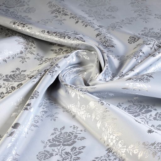 Satin Jacquard Rose light grey