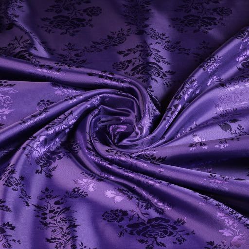 Satijn Jaquard Rose purple