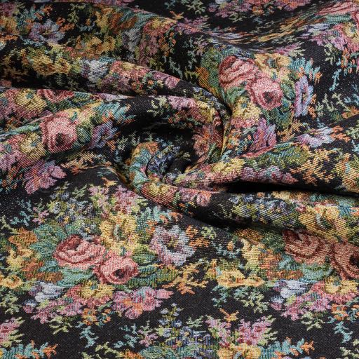 Gobelin small flower fabric gold