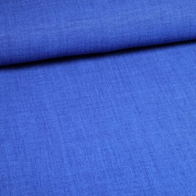 Linen look fabric cobalt melange