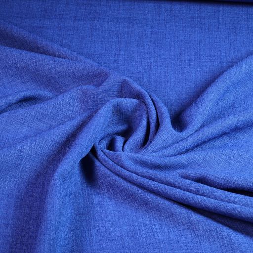 Linen look fabric cobalt melange