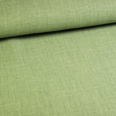 Linen fabric green melange