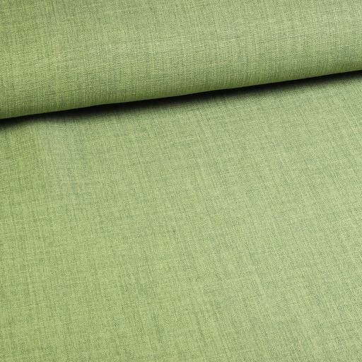 Linen fabric green melange