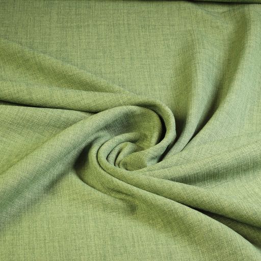 Linen fabric green melange