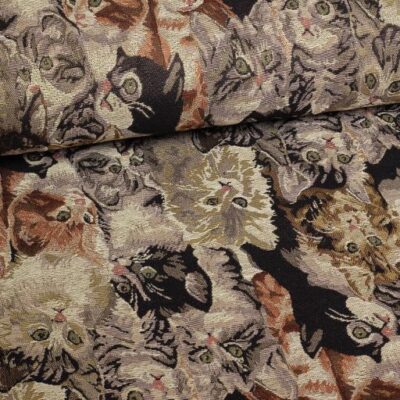 Gobelin fabric cats
