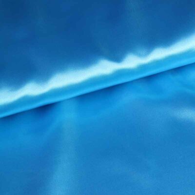 Satin fabric aqua