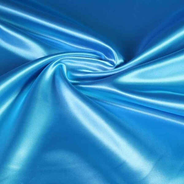 Satin fabric aqua
