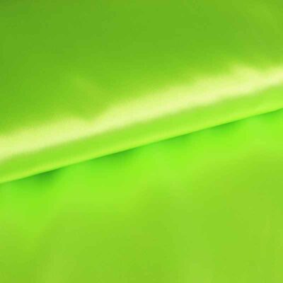 Satin fabric fluor green