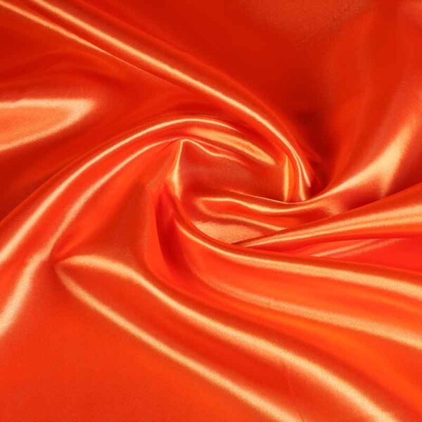 Satin fabric orange