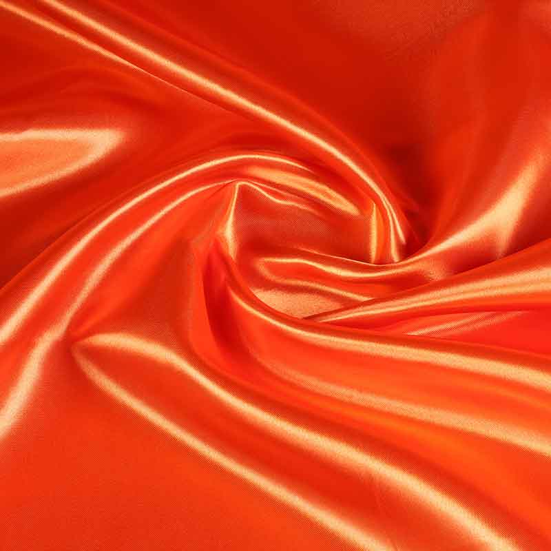 Satin fabric orange