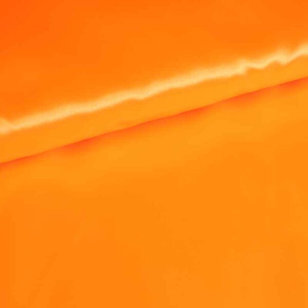 Satin fabric fluor orange