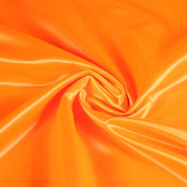 Satin fabric fluor orange