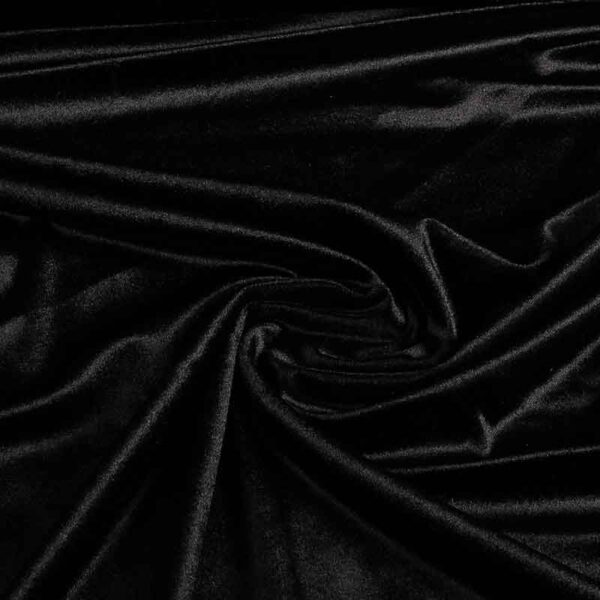 Gloss stretch velvet black