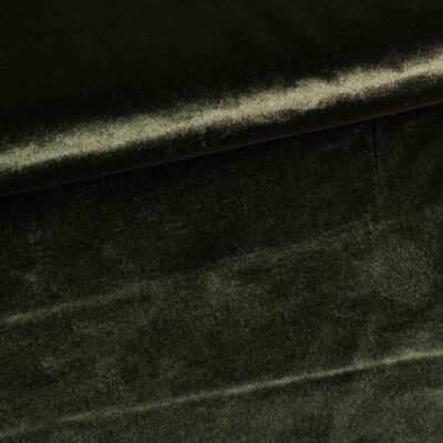 Stretch velvet fabric olive green