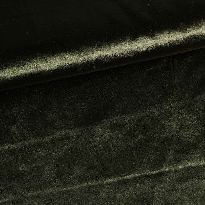 Stretch velvet fabric olive green