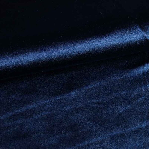 Stretch velvet fabric blue