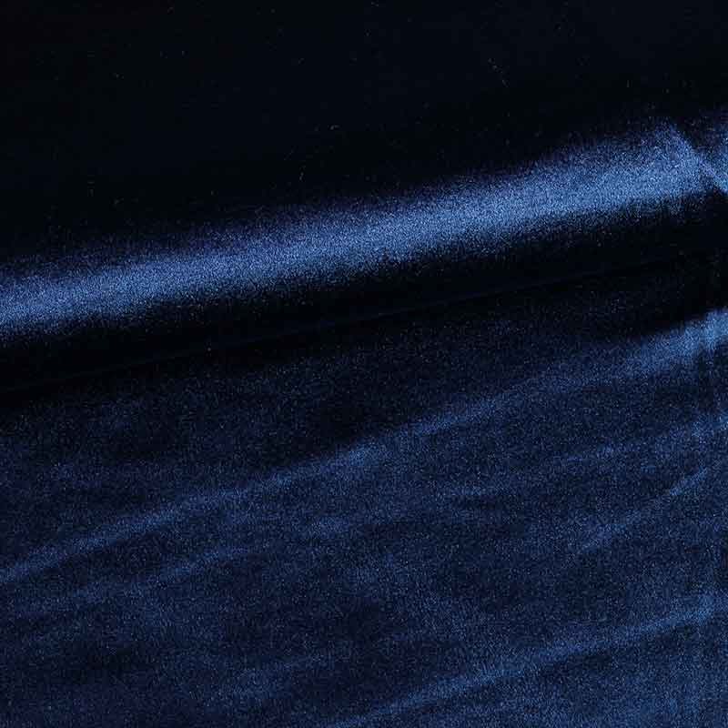 Stretch velvet fabric blue