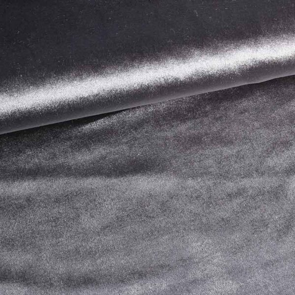 Stretch velvet fabric silver
