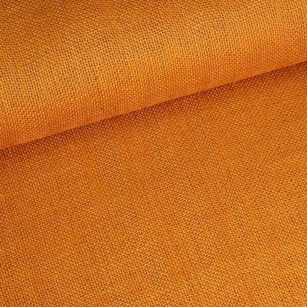 Jute fabric ochre yellow