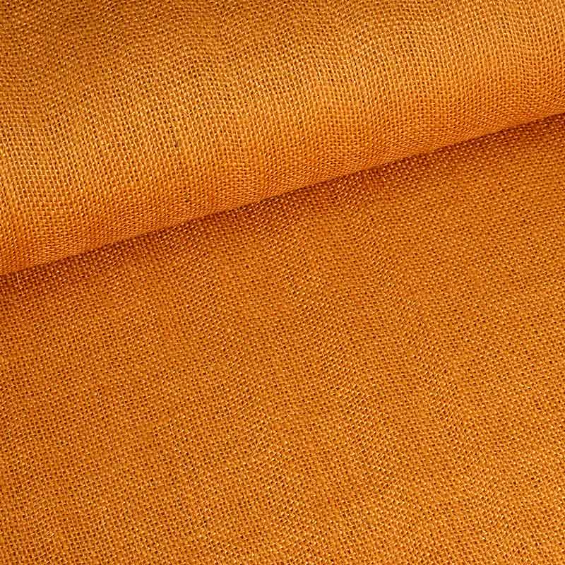 Jute fabric ochre yellow