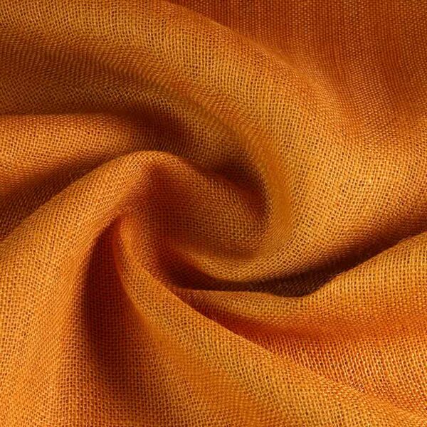 Jute fabric ochre yellow