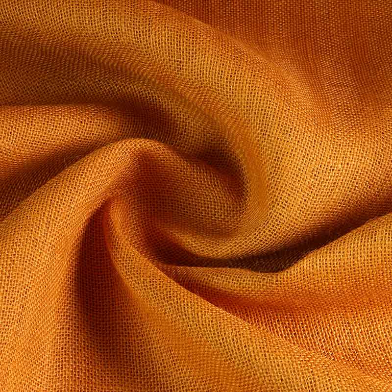 Jute fabric ochre yellow