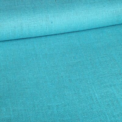 Jute fabric aqua