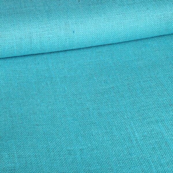 Jute fabric aqua