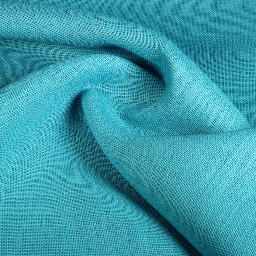 Jute fabric aqua
