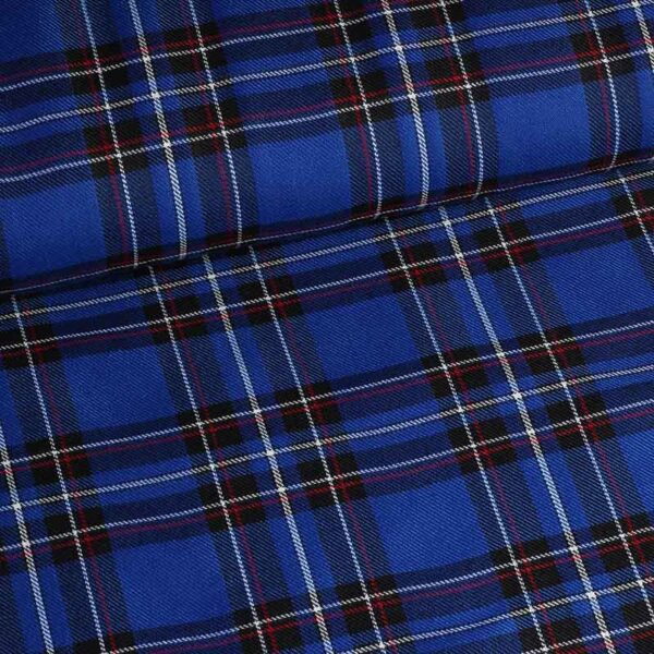 Tartan fabric kobalt