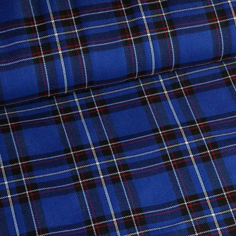 Tartan fabric kobalt