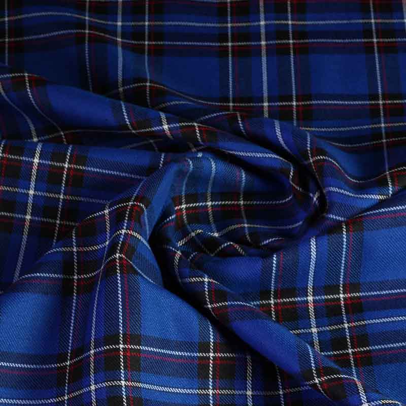 Tartan fabric kobalt