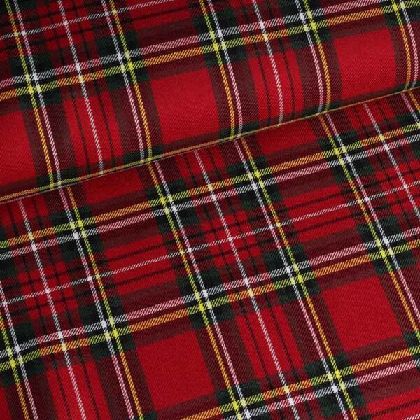 Tartan fabric red