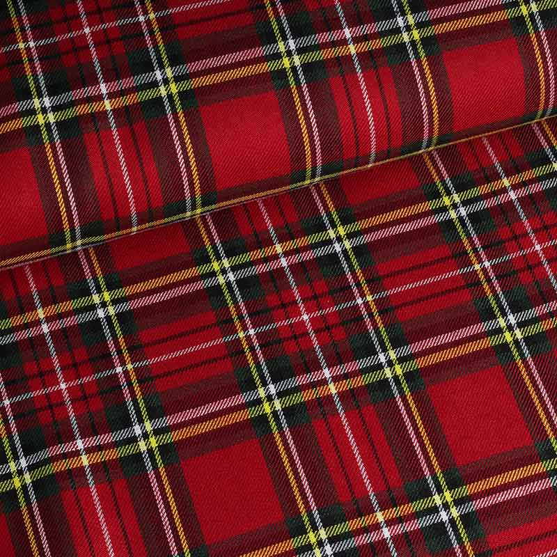 Tartan fabric red