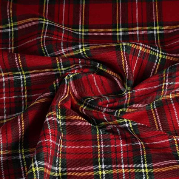 Tartan fabric red
