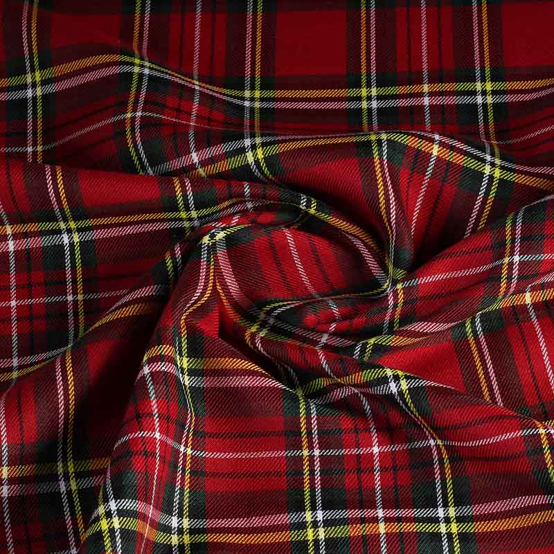 Tartan fabric red