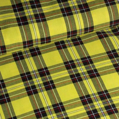 Tartan fabric yellow