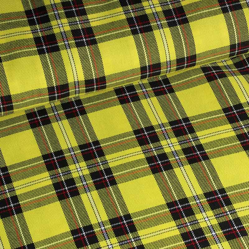 Tartan fabric yellow