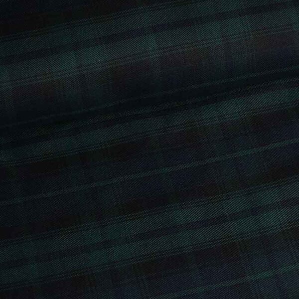 Tartan fabric black watch green
